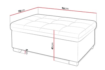 Dynir Fotpall 70 cm - Vit/Svart - Products - Möbler - Fåtölj & stolar - Pall & puff - Fotpallar