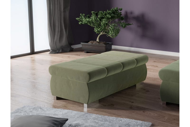 Gamal Fotpall 60 cm - Grön - Products - Möbler - Fåtölj & stolar - Pall & puff - Fotpallar