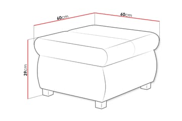 Gamal Fotpall 60 cm - Rosa - Products - Möbler - Fåtölj & stolar - Pall & puff - Fotpallar