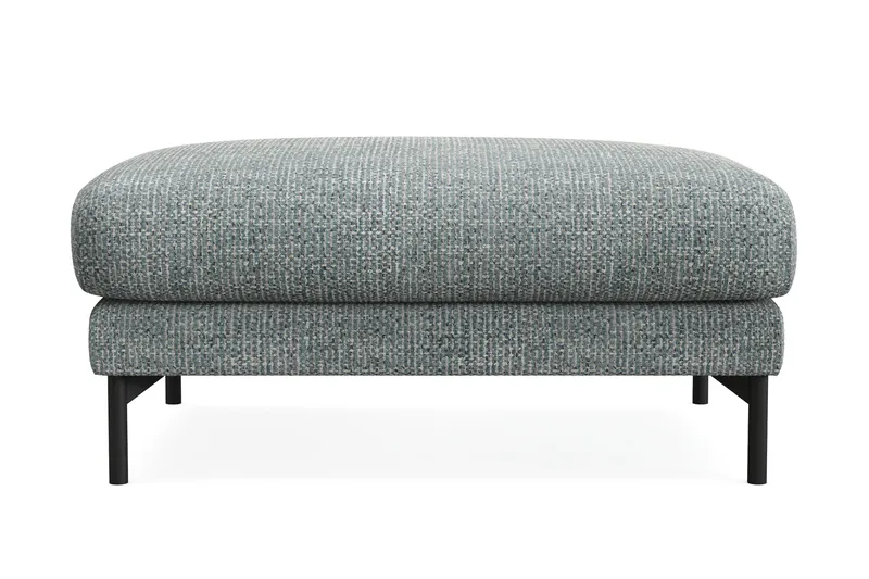 Menard Premium Fotpall i Chenille - Grå/Blå - Products - Möbler - Fåtölj & stolar - Pall & puff - Fotpallar