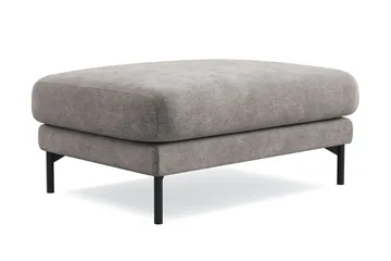 Menard Premium Fotpall i Chenille - Grå/Brun - Products - Möbler - Fåtölj & stolar - Pall & puff - Fotpallar