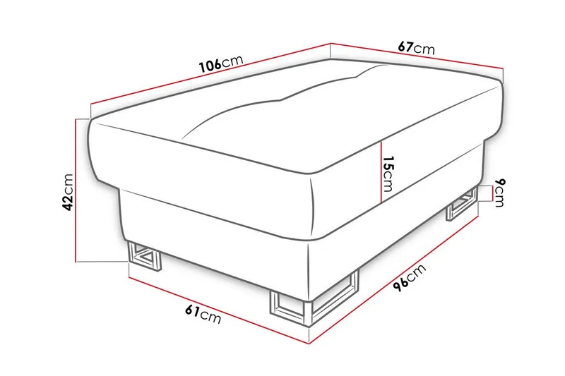 Reginia Fotpall 67 cm - Products - Möbler - Fåtölj & stolar - Pall & puff - Fotpallar