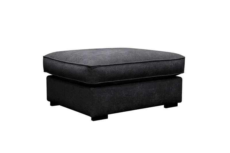 Rossita lyx Fotpall - Svart Chenille - Products - Möbler - Fåtölj & stolar - Pall & puff - Fotpallar