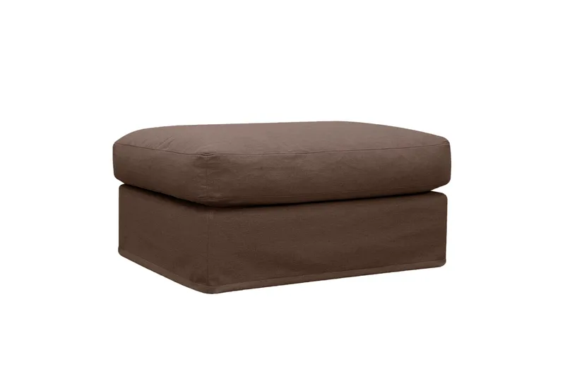 Valencia Fotpall med avtagbar och tvättbar klädsel - Mörkbrun - Products - Möbler - Fåtölj & stolar - Pall & puff - Fotpallar