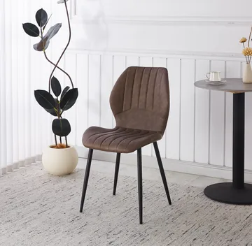 Santos matstol - Brun/svart - Brun/svart - Products - Möbler - Fåtölj & stolar - Matstol & köksstol