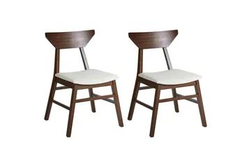 Set med 2 matstolar Hopkins - Brun, Beige - Products - Möbler - Fåtölj & stolar - Matstol & köksstol