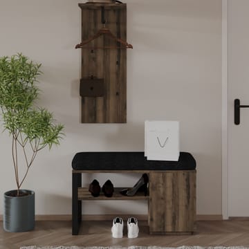 Uniqo Hallställsset 35x90x35 cm - Antik valnöt - Products - Möbler - Fåtölj & stolar - Sittbänk