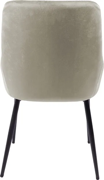 Stol i beige sammet - Theo - Beige, svart - Products - Möbler - Fåtölj & stolar - Matstol & köksstol