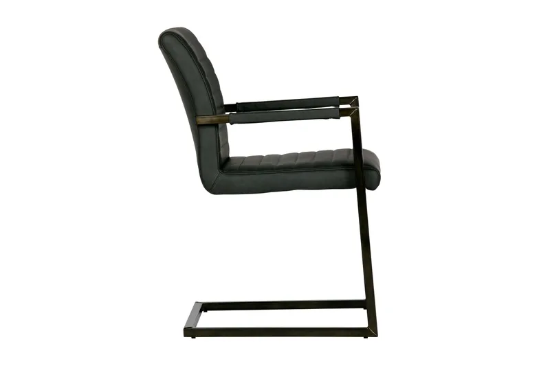 Vanco Matstol Konstläder - Antracitgrå - Products - Möbler - Fåtölj & stolar - Karmstol