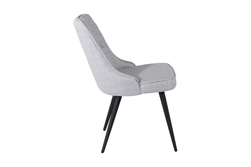 Velvet Deluxe Matstol - Grå/Svart - Products - Möbler - Fåtölj & stolar - Matstol & köksstol