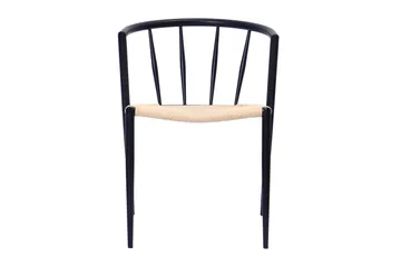 Winston Matstol - Beige / Metallben Svart - Products - Möbler - Fåtölj & stolar - Matstol & köksstol