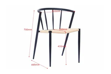 Winston Matstol - Beige / Metallben Svart - Products - Möbler - Fåtölj & stolar - Matstol & köksstol