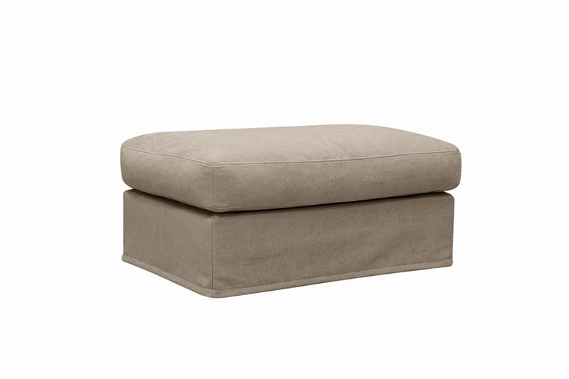 Valencia Extra Djup 3-sits soffa + fotpall med avtagbar och tvättbar klädsel - Brun - Products - Möbler - Soffa