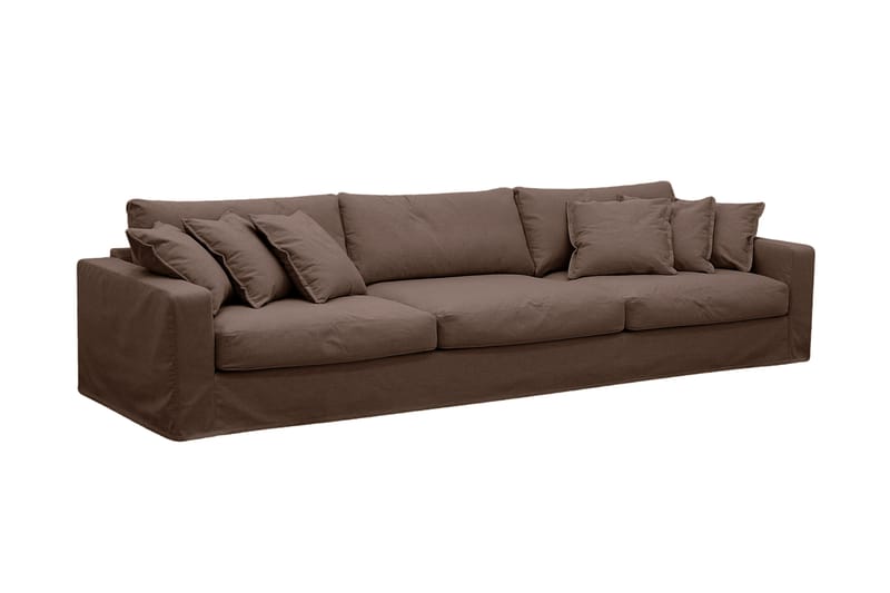 Valencia Extra Djup 5-sits Soffa med avtagbar och tvättbar klädsel - Mörkbrun - Products - Möbler - Soffa