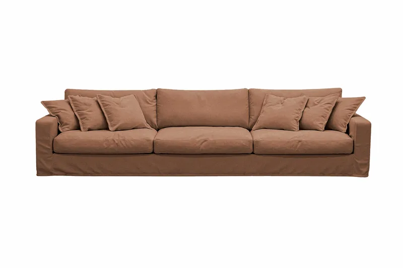 Valencia Extra Djup 5-sits Soffa med avtagbar och tvättbar klädsel - Rostbrun - Products - Möbler - Soffa