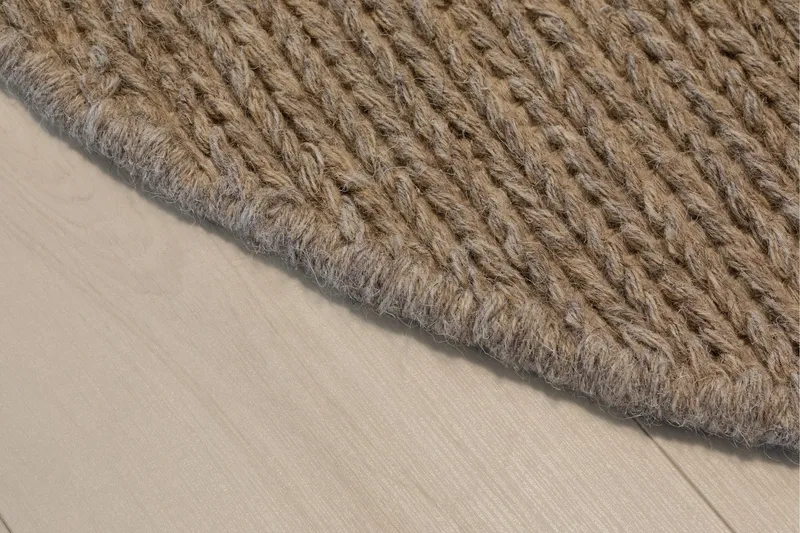 Dalarö Ullmatta 200 cm Rund - Linne - Products - Textil & mattor - Matta - Modern matta - Ullmatta