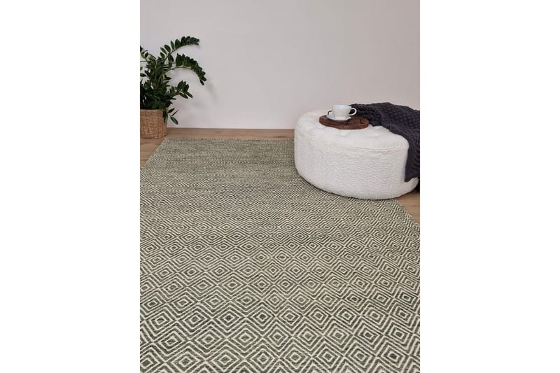 Gåsöga Ullmatta 200x300 cm Rektangulär - Grön - Products - Textil & mattor - Matta - Modern matta - Ullmatta