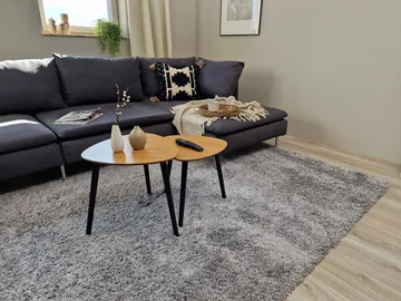 Lounge Ryamatta 160x230 cm Rektangulär - Silver - Products - Textil & mattor - Matta - Modern matta - Ryamatta