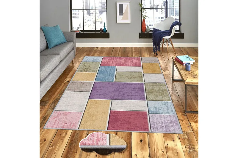Homefesto Matta 80x120 cm, Multifärgad
