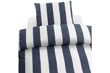 Påslakanset Enkelsäng 2-Dels Block stripe - Marinblå - Products - Textil & mattor - Sängkläder - Bäddset & påslakanset - Påslakanset dubbelsäng