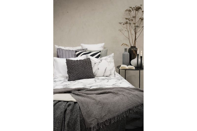 Påslakanset Enkelsäng 2-Dels Marmor Vit - Borganäs of Sweden - Products - Textil & mattor - Sängkläder - Bäddset & påslakanset - Påslakanset dubbelsäng