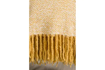 Toby Pläd 130x170 cm - Gul/Vit - Products - Textil & mattor - Filt & pläd