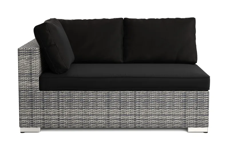 Bahamas Högermodul utomhus 140 cm i konstrotting, Grå