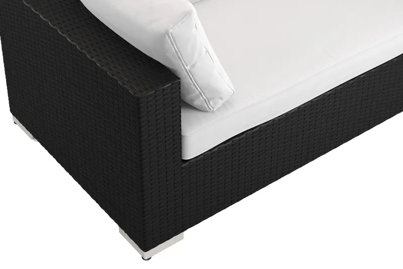 Bahamas Högermodul utomhus 140 cm i konstrotting - Svart - Products - Utemöbler & utemiljö - Övrigt utemöbler - Moduler utesoffa