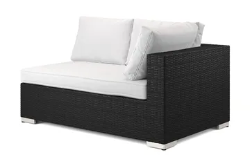 Bahamas Vänstermodul utomhus 140 cm i konstrotting - Svart - Products - Utemöbler & utemiljö - Övrigt utemöbler - Moduler utesoffa - Vänstermodul utesoffa