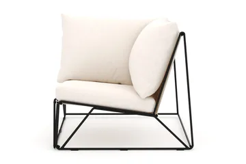 Usteryd hörnmodul utomhus i järn med vattenavisande dyna i beige - Svart - Products - Utemöbler & utemiljö - Övrigt utemöbler - Moduler utesoffa