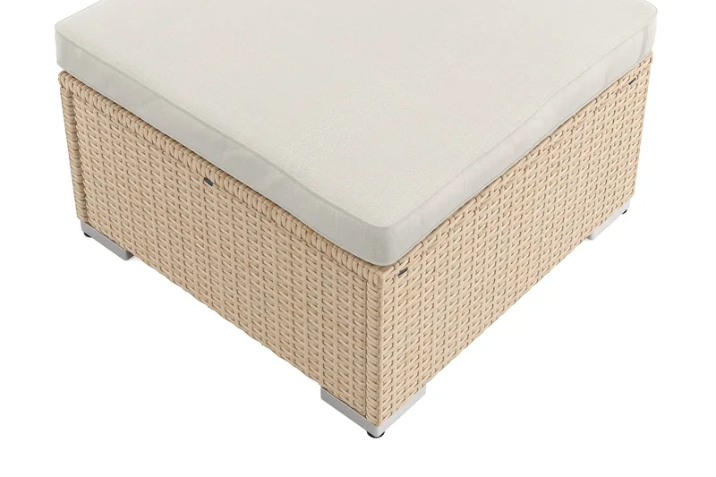 Wisconsin Divan Modul utomhus i konstrotting med vattenavisande dyna - Beige - Products - Utemöbler & utemiljö - Övrigt utemöbler - Moduler utesoffa
