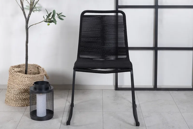Lindos Stapelstol Utomhus Svart - Venture Home - Products - Utemöbler & utemiljö - Balkong & altan - Balkongmöbler - Balkongstol