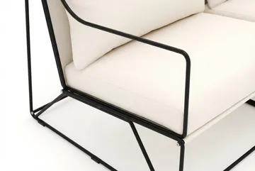 Usteryd 2 sits Loungesoffa - Svart/Beige - Products - Utemöbler & utemiljö - Balkong & altan - Balkongmöbler - Balkongsoffa