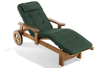 Woodline Solsängsdyna med nackkudde Fritab Grön - Products - Utemöbler & utemiljö - Dynor - Solsängsdynor