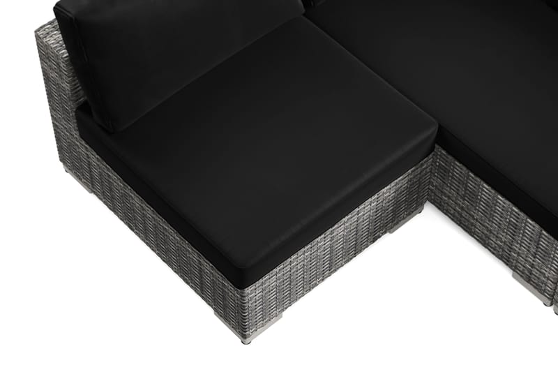 Bahamas U-formad utomhus loungegrupp med öppet avslut, 8-sits med bord - Grå - Products - Utemöbler & utemiljö - Loungemöbler - Loungeset & loungegrupp