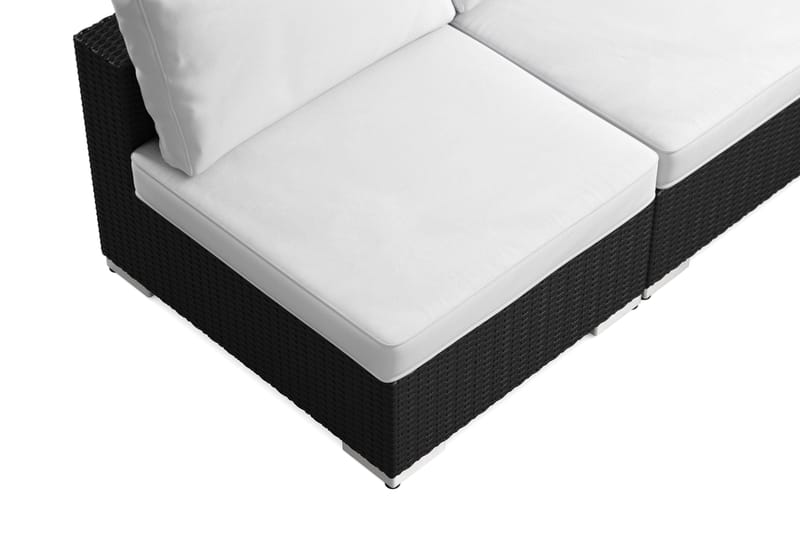 Bahamas U-formad utomhus loungegrupp med öppet avslut, 9-sits med bord - Svart - Products - Utemöbler & utemiljö - Loungemöbler - Loungeset & loungegrupp