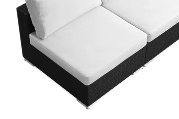 Bahamas utomhus hörnsoffa 5-sits vändbar med öppet avslut och bord med hylla - Svart - Products - Utemöbler & utemiljö - Loungemöbler - Loungeset & loungegrupp