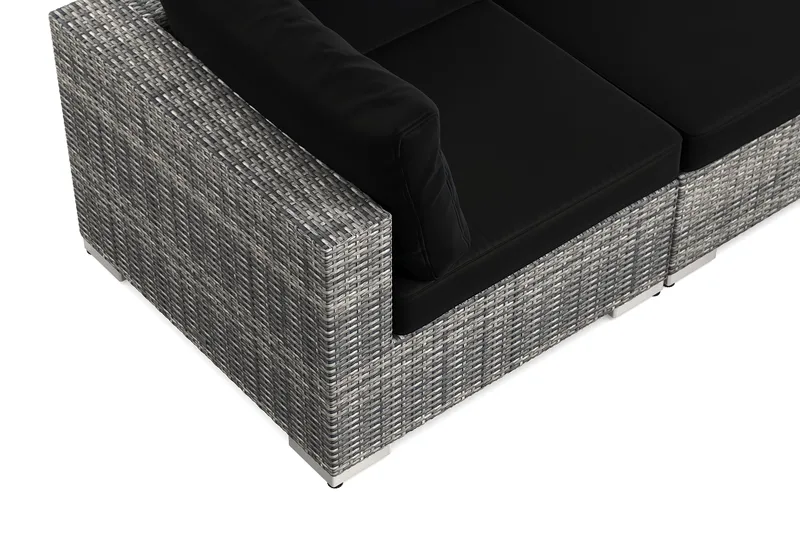 Bahamas utomhus hörnsoffa 7-sits vändbar och bord med hylla - Grå - Products - Utemöbler & utemiljö - Loungemöbler - Loungeset & loungegrupp