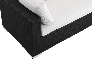 Bahamas utomhus L-soffa vänster 8-sits med fåtölj och bord med hylla - Svart - Products - Utemöbler & utemiljö - Loungemöbler - Loungeset & loungegrupp