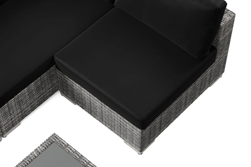 Bahamas utomhus loungegrupp 5-sits med vändbar schäslong och bord med hylla - Grå - Products - Utemöbler & utemiljö - Loungemöbler - Loungeset & loungegrupp