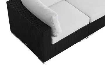 Bahamas utomhus soffgrupp 5-sits med två fåtöljer och bord med hylla - Svart - Products - Utemöbler & utemiljö - Loungemöbler - Loungeset & loungegrupp