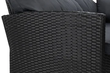 James Light Soffgrupp och Loungegrupp Utomhus 5-sits i konstrotting för trädgård och uteplats - Svart / Svarta dynor - Products - Utemöbler & utemiljö - Loungemöbler - Loungeset & loungegrupp