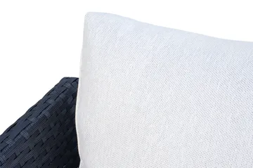 James Light Stor L-formad vändbar loungegrupp utomhus i konstrotting med förvaring och vita dynor - Svart - Products - Utemöbler & utemiljö - Loungemöbler - Loungeset & loungegrupp