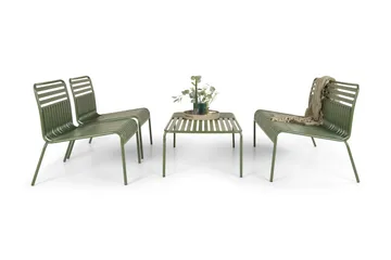 Jarva Liten 4-sits Soffgrupp Utomhus i metall - Oliv - Products - Utemöbler & utemiljö - Loungemöbler - Loungeset & loungegrupp