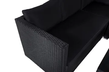 Kuba Loungegrupp Utomhus med Dynor - Svart - Products - Utemöbler & utemiljö - Loungemöbler - Loungeset & loungegrupp