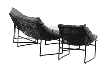 Tina Loungegrupp Utomhus 4-sits - Svart - Products - Utemöbler & utemiljö - Loungemöbler - Loungeset & loungegrupp