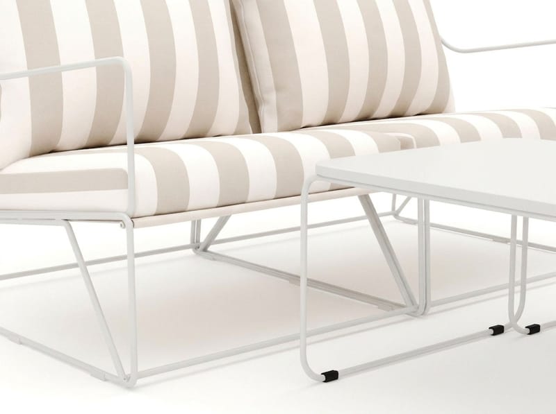 Usteryd 2 sits Loungesoffa med satsbord - Beige/Striped - Products - Utemöbler & utemiljö - Loungemöbler - Loungeset & loungegrupp