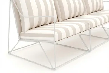 Usteryd 3 sits Loungesoffa - Beige/Striped - Products - Utemöbler & utemiljö - Loungemöbler - Loungesoffor