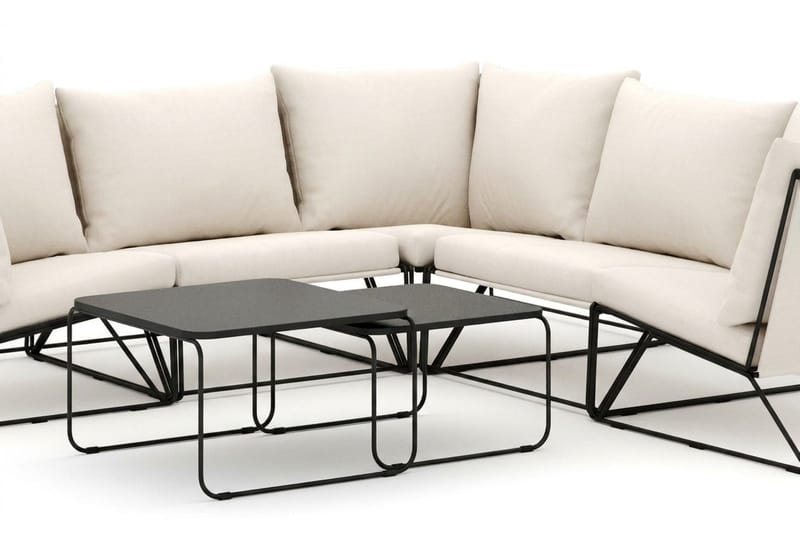 Usteryd utomhus hörnsoffa 5-sits vändbar - Svart/Beige - Products - Utemöbler & utemiljö - Loungemöbler - Loungeset & loungegrupp