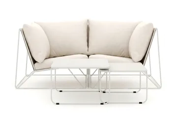 Usteryd utomhus rak 2-sits soffa - Beige/Beige - Products - Utemöbler & utemiljö - Balkong & altan - Balkongmöbler - Balkongsoffa